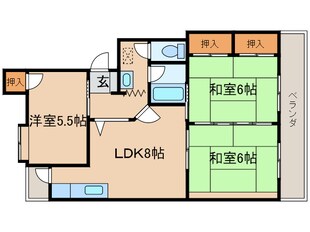 ハイランド本城千代ケ崎の物件間取画像